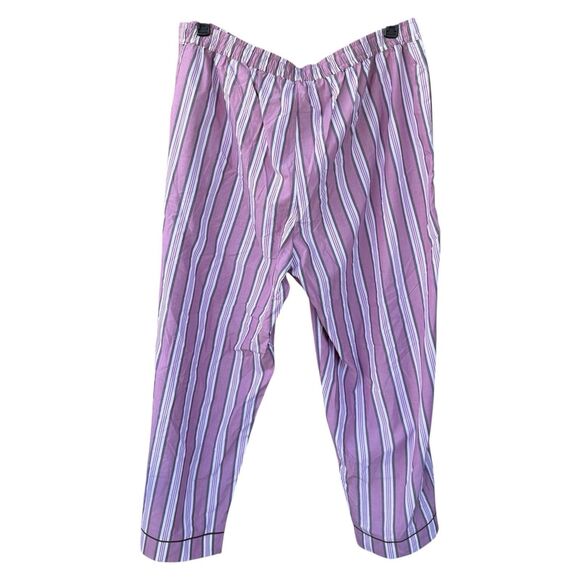 NWT State of Day Women Pajama Pants Plus Size 3X Pink White Stripe Cotton Blend - Picture 4 of 4